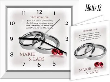 Zur Rubinhochzeit - persönliches Geschenk mit Namen der Eheleute